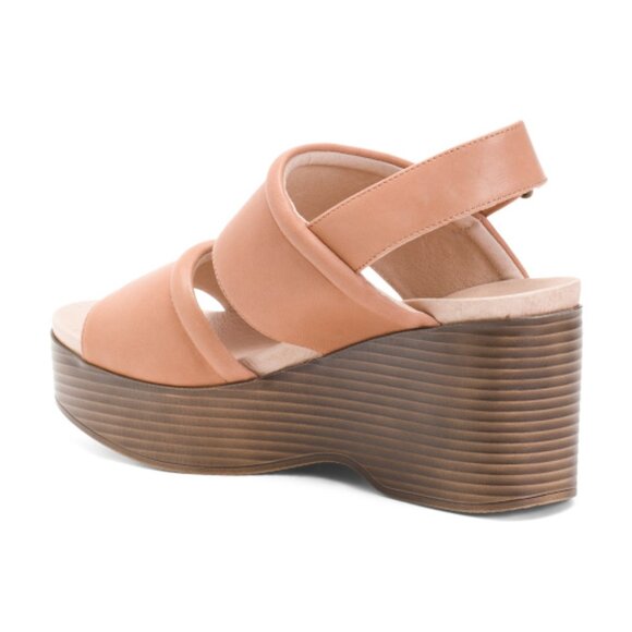 NEW NATIONAL COMFORT Alisa Leather Wedge Comfort Sandal 261mn - Picture 2 of 2